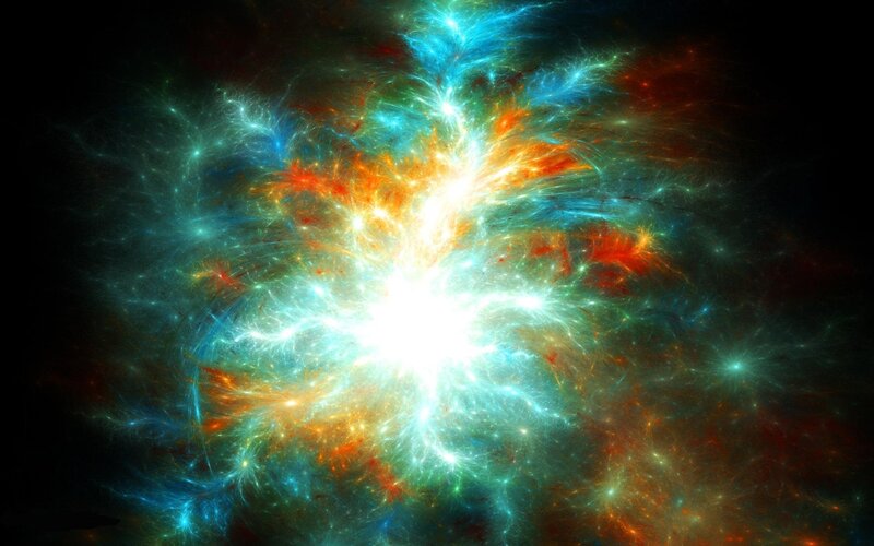 Colorful Nebula Explosion — Blue