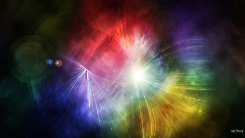 Colorful Nebula Explosion — Red, Dramatic