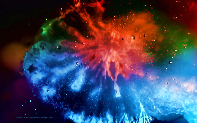 Colorful Nebula Explosion — Red