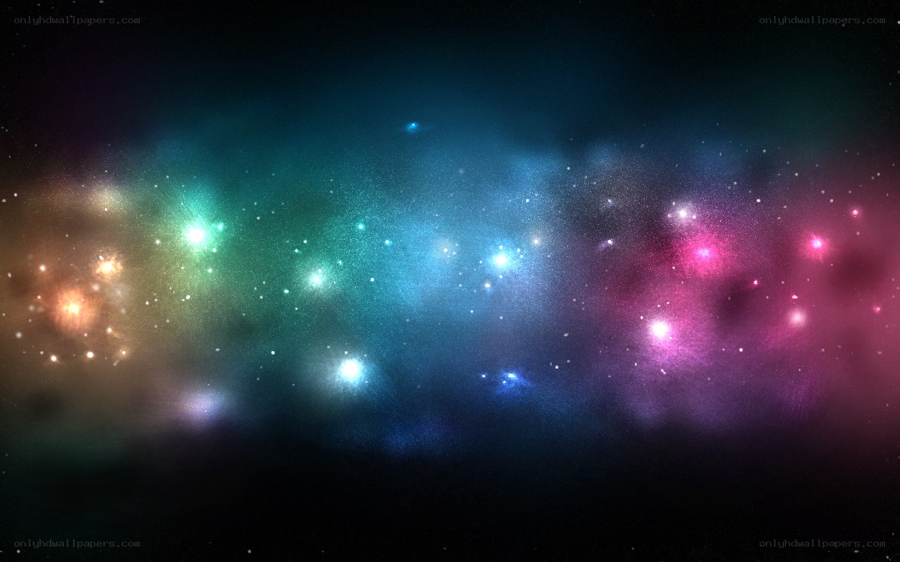colorful nebula in space