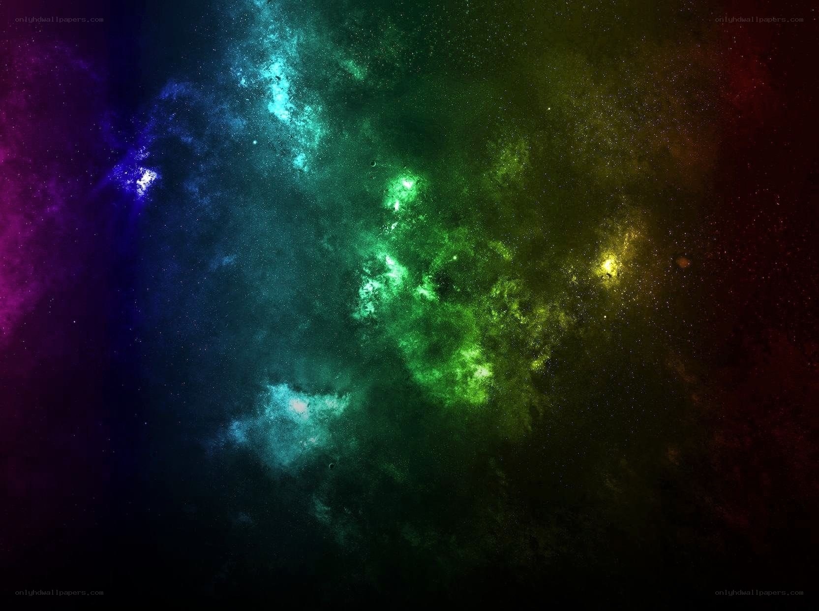 colorful nebula in space