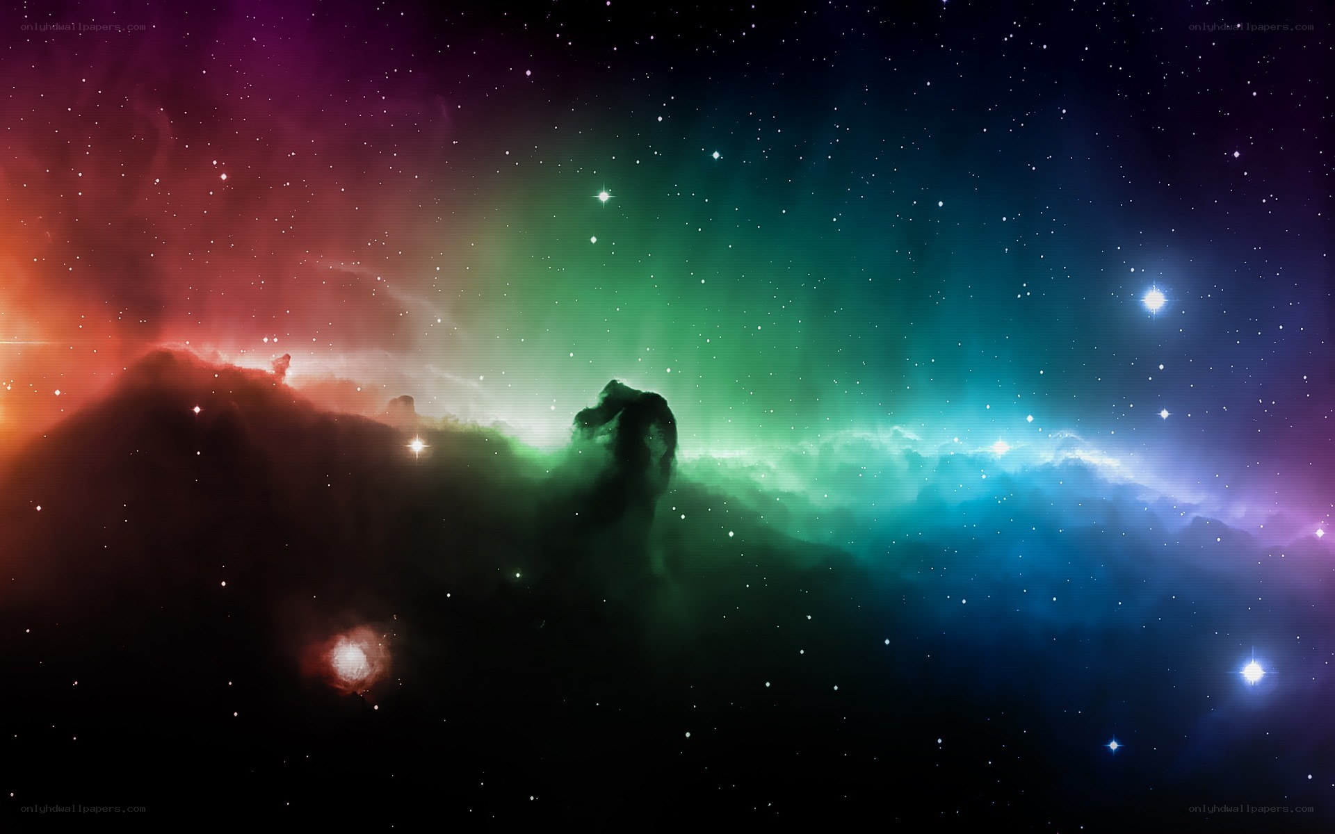 colorful nebula in space