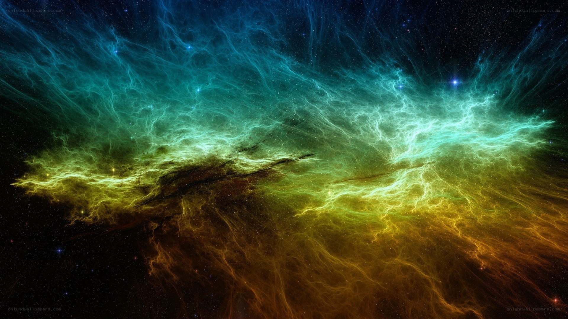 colorful nebula in space