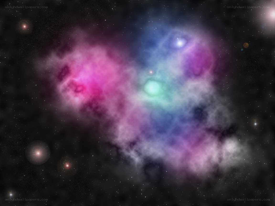 colorful nebula in space
