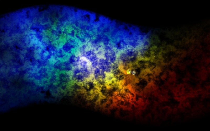 colorful nebula in space