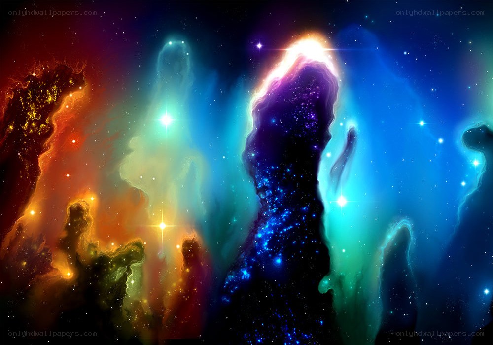 colorful nebula in space