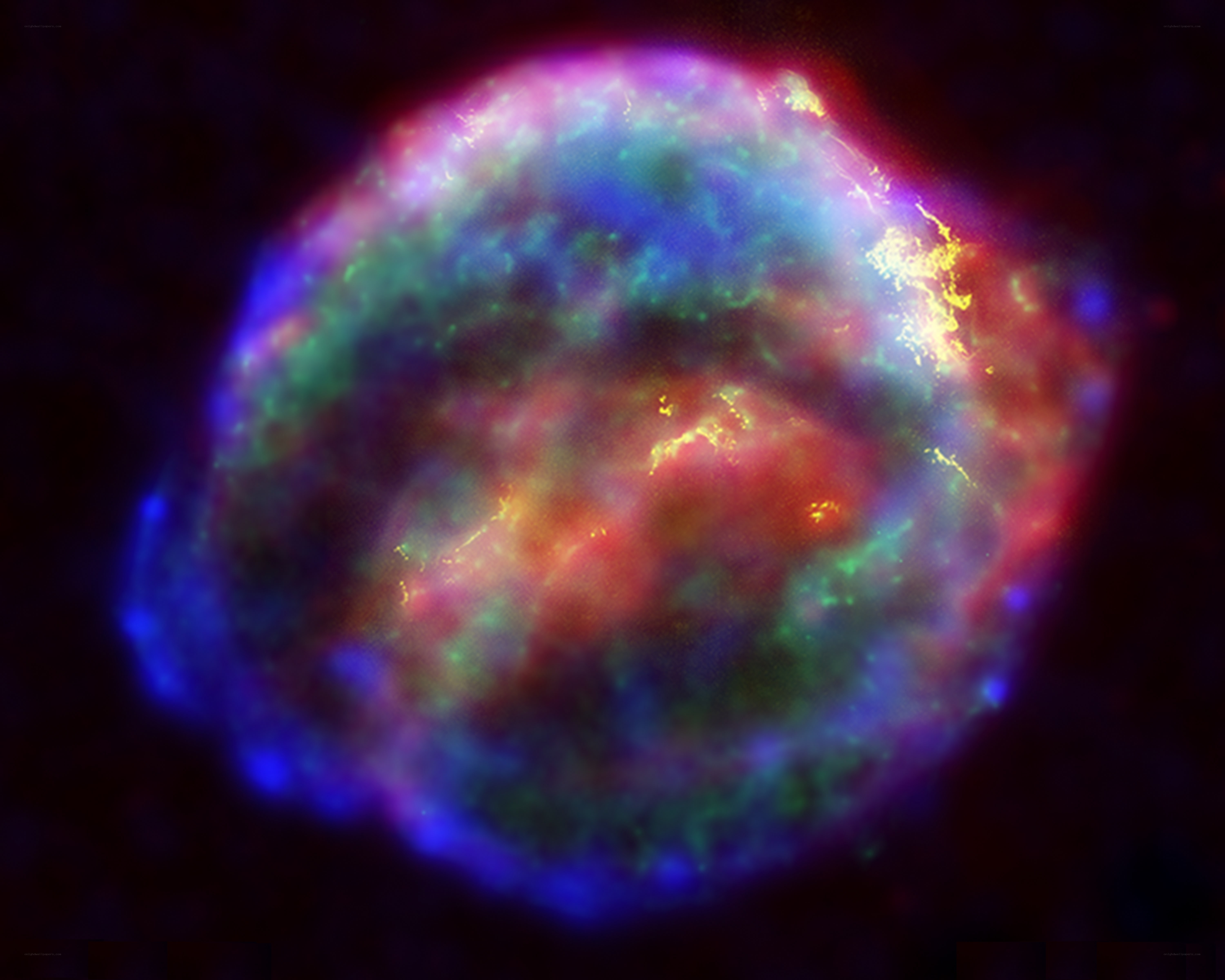 Colorful nebula in space