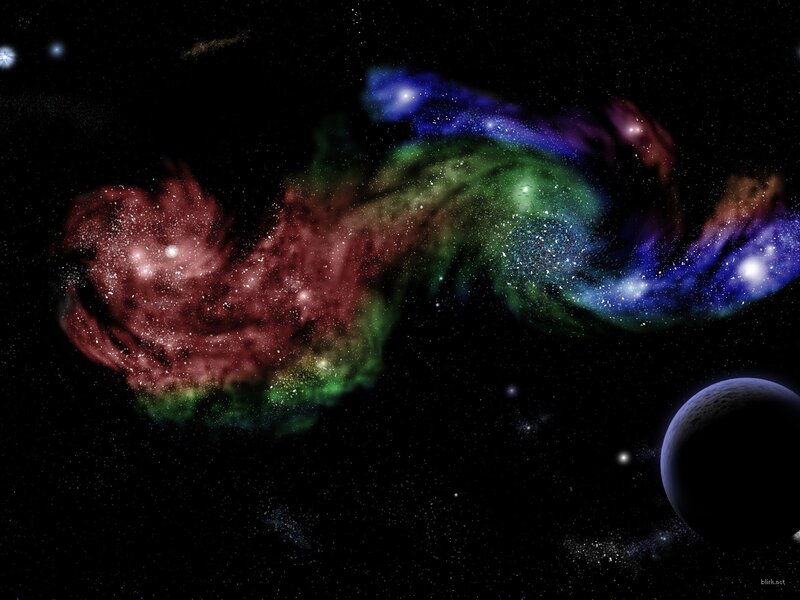 colorful nebula in space