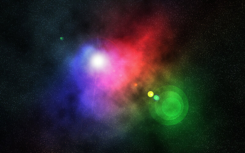 colorful nebula in space