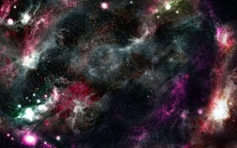 Colorful Nebula in Space — Purple, Cosmic, Digital Art