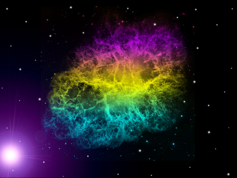 Colorful Nebula in Space — Purple, Cosmic, Night