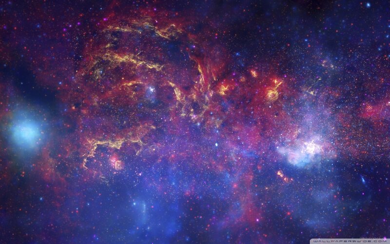 Colorful Nebula in Space — Purple, Dramatic, Digital Art