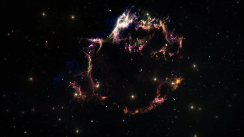 Colorful Nebula in Space — Purple, Dramatic, Night, Photograph