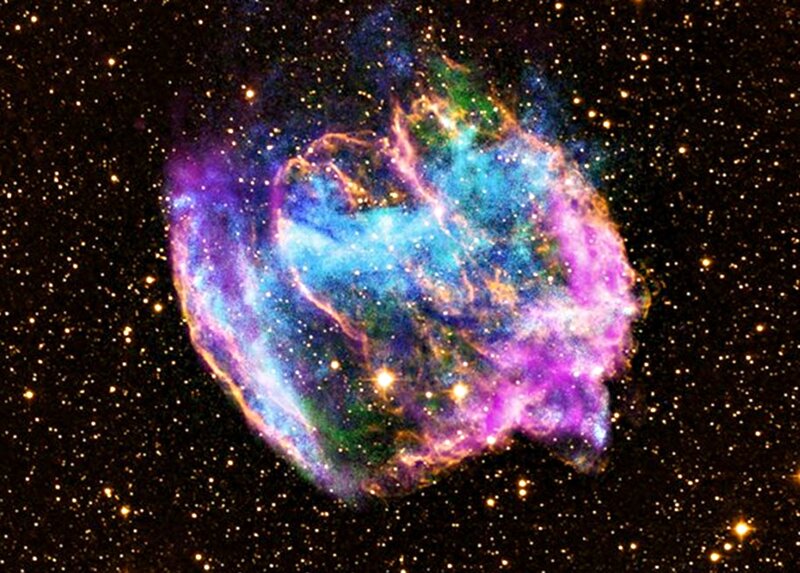 Colorful Nebula in Space — Purple, Dramatic, Photograph