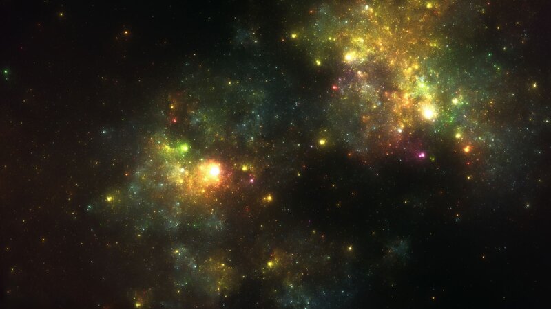 Colorful Nebula in Space — Yellow, Cosmic, Night