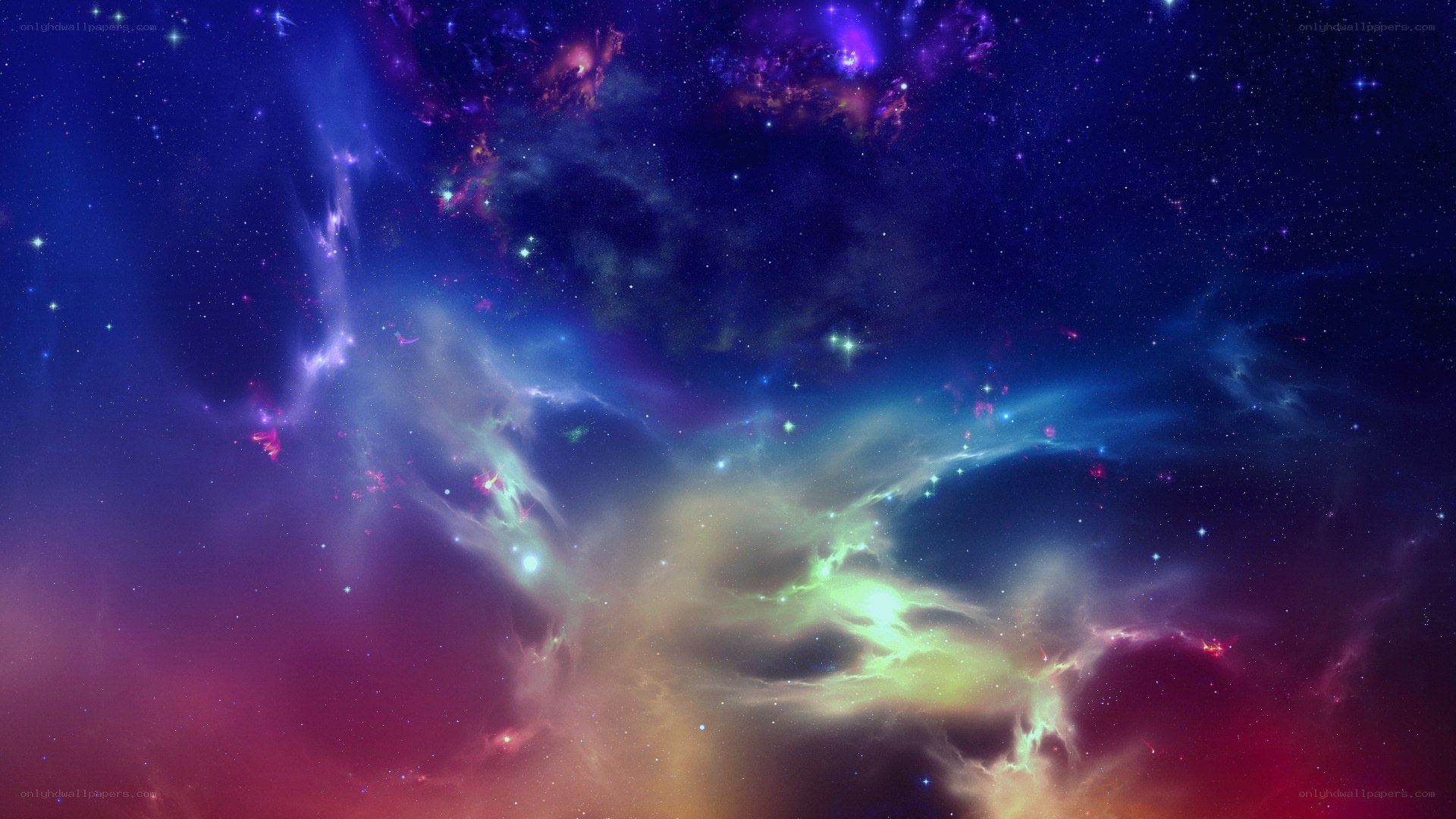colorful nebula in space