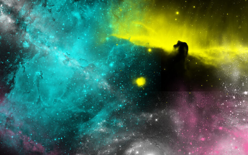 Colorful Nebula Space — Cyan
