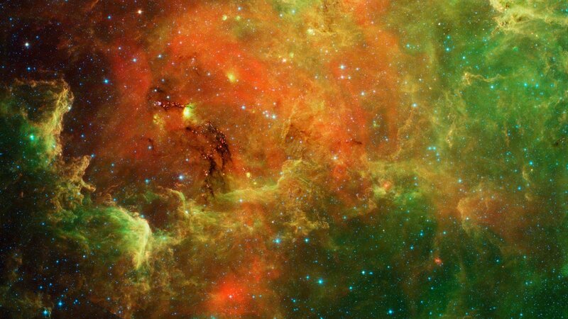 Colorful Nebula Space — Green, Cosmic