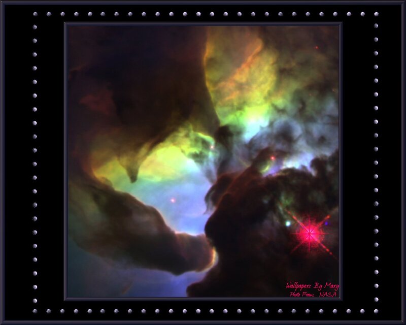 Colorful Nebula Space — Green