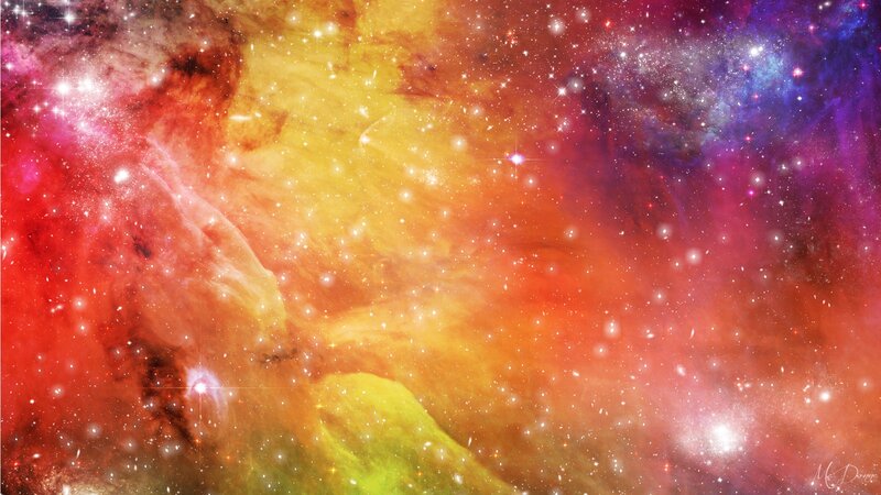 Colorful Nebula Space — Red