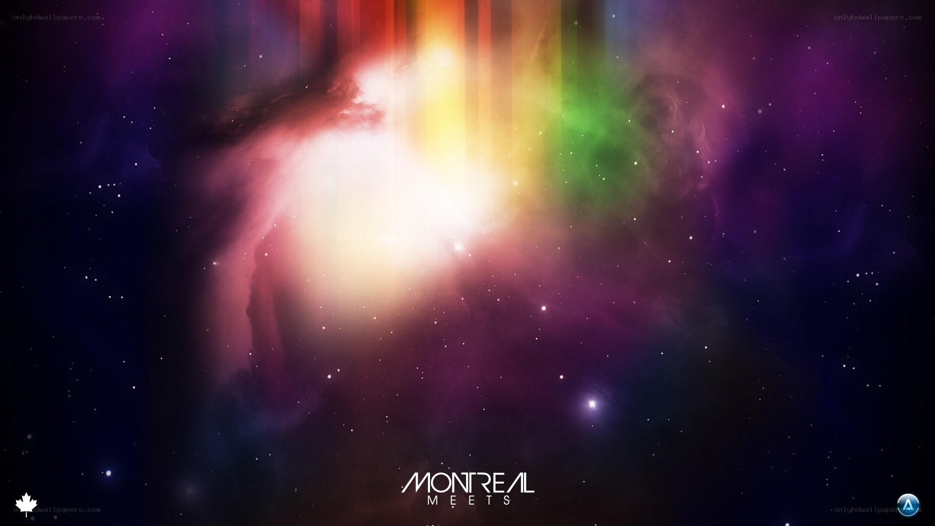 colorful nebula space scene