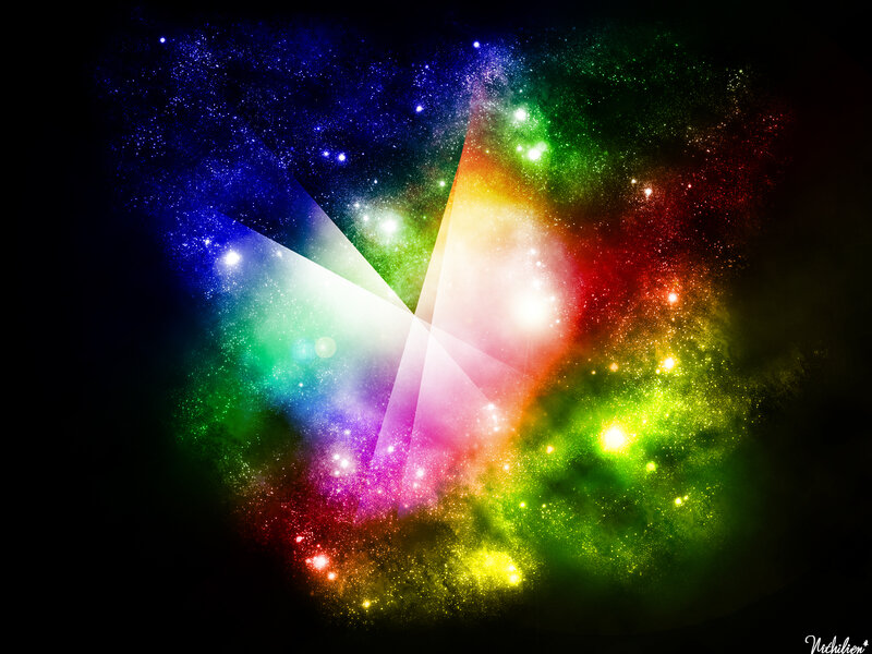 Colorful Nebula with Prism