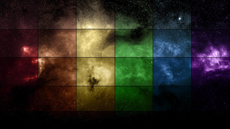 Colorful Nebulae Grid
