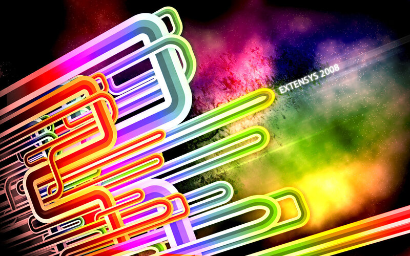 Colorful Neon Lines — Purple