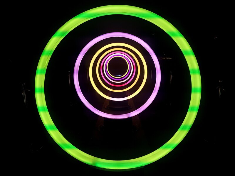 Colorful neon rings