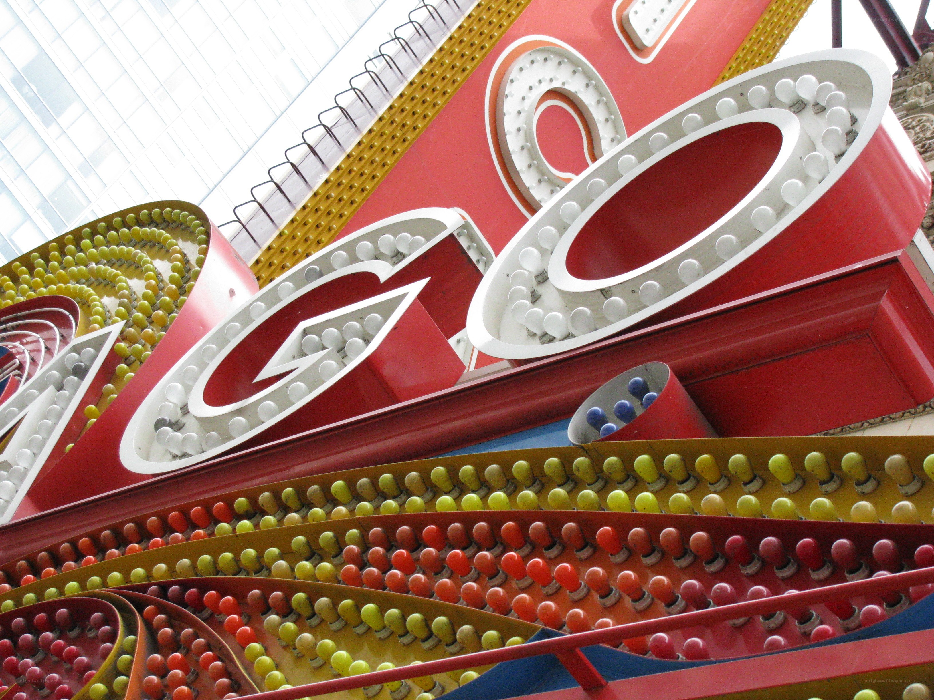colorful neon sign letters