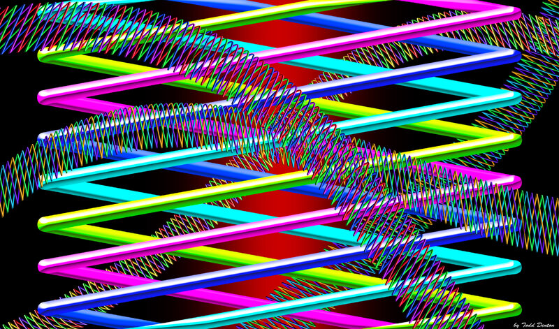 Colorful Neon Spirals