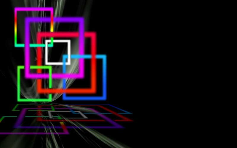 colorful neon squares abstract
