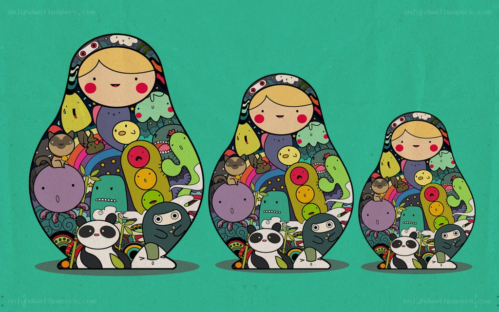 colorful nesting dolls