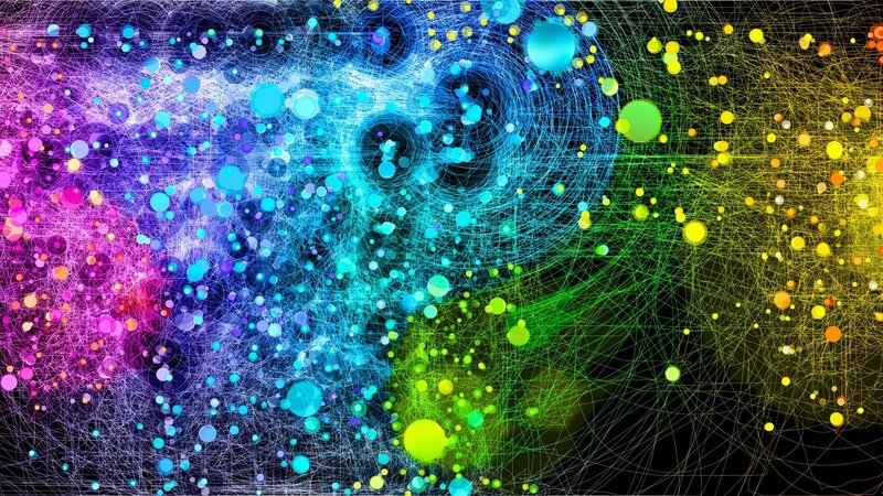 Colorful Network Nodes — Blue