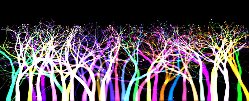 Colorful neural network visualization