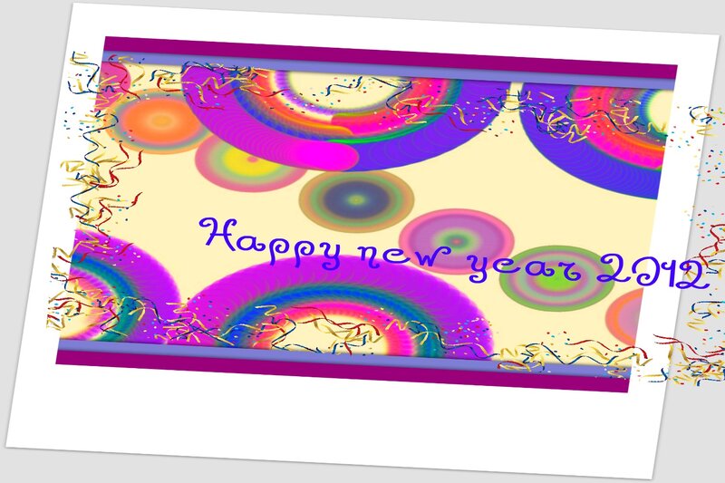 Colorful New Year Card