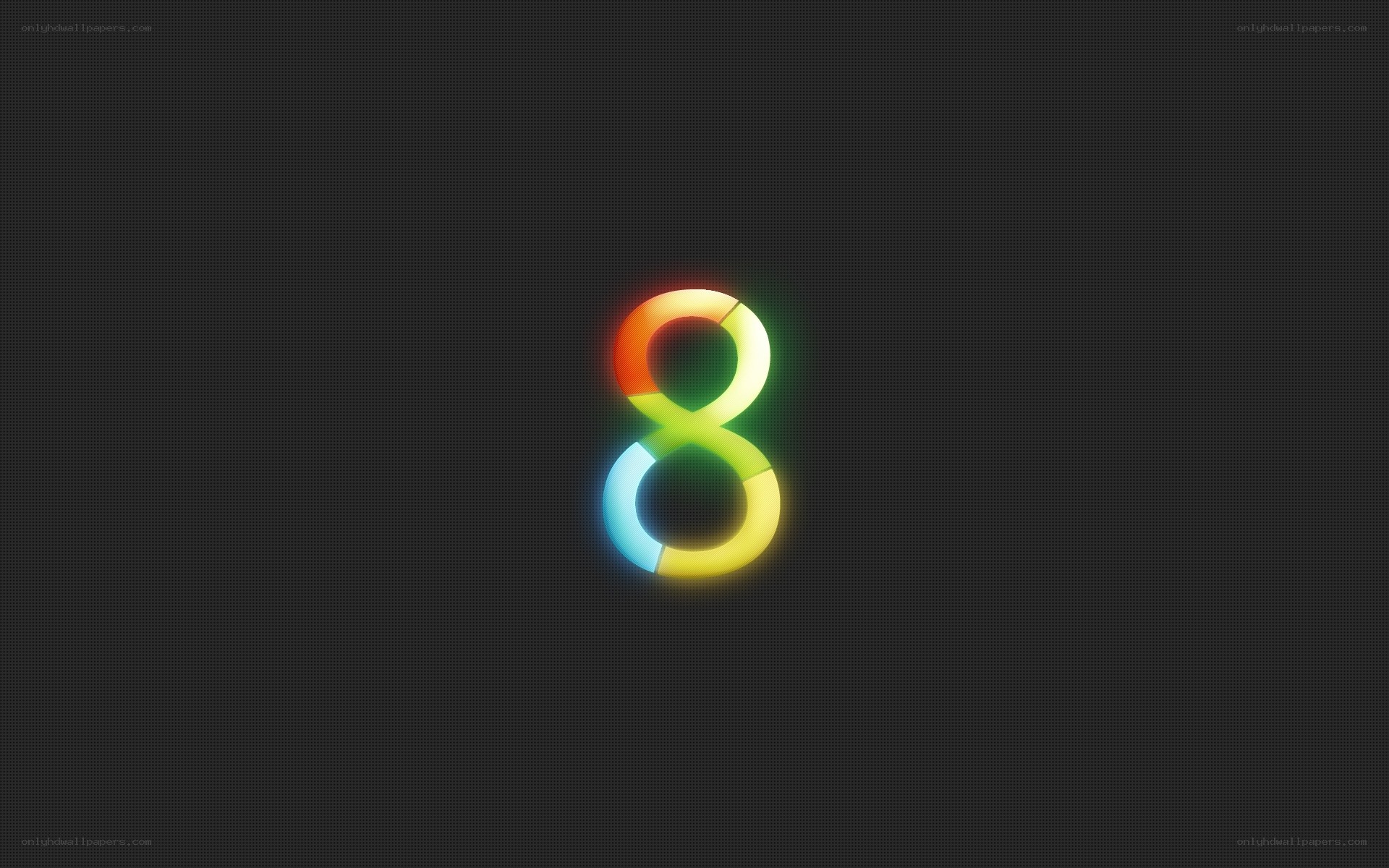 colorful number eight