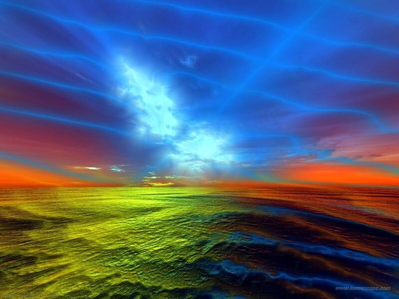 Colorful ocean sunset