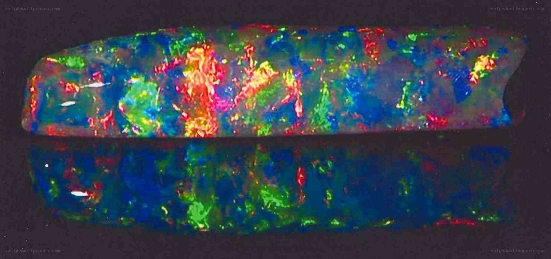 Colorful opal gemstone