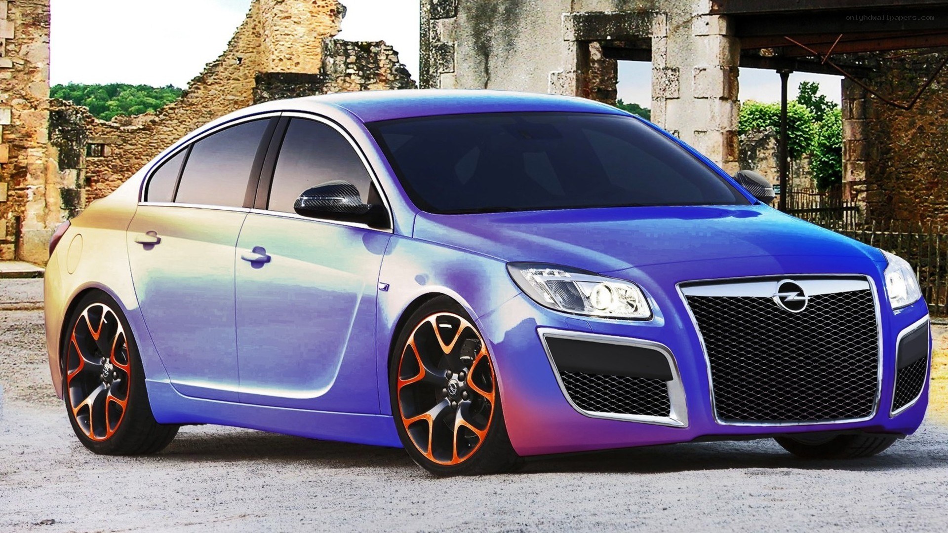 colorful Opel sedan