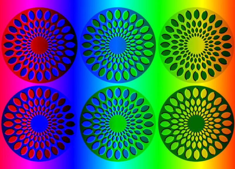 colorful optical illusion circles
