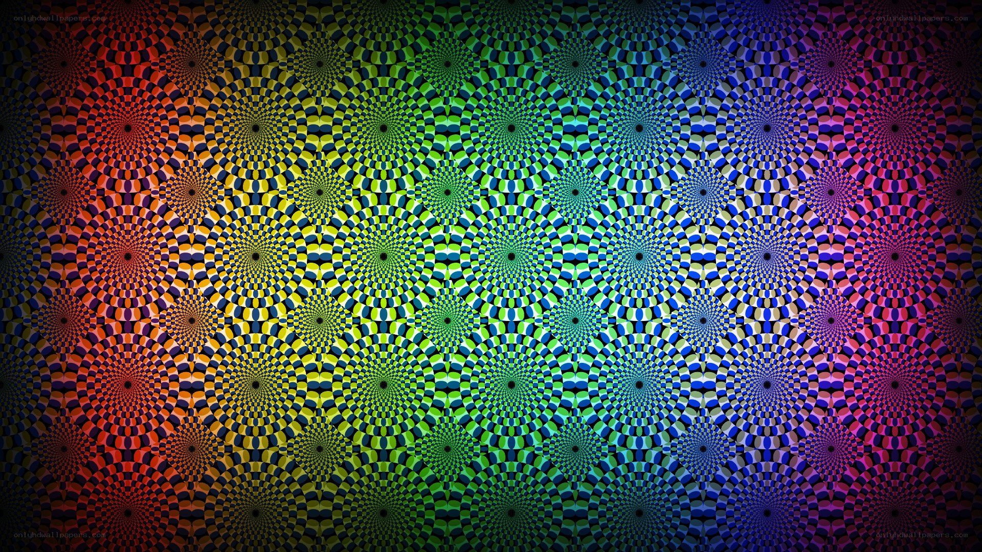 colorful optical illusion pattern