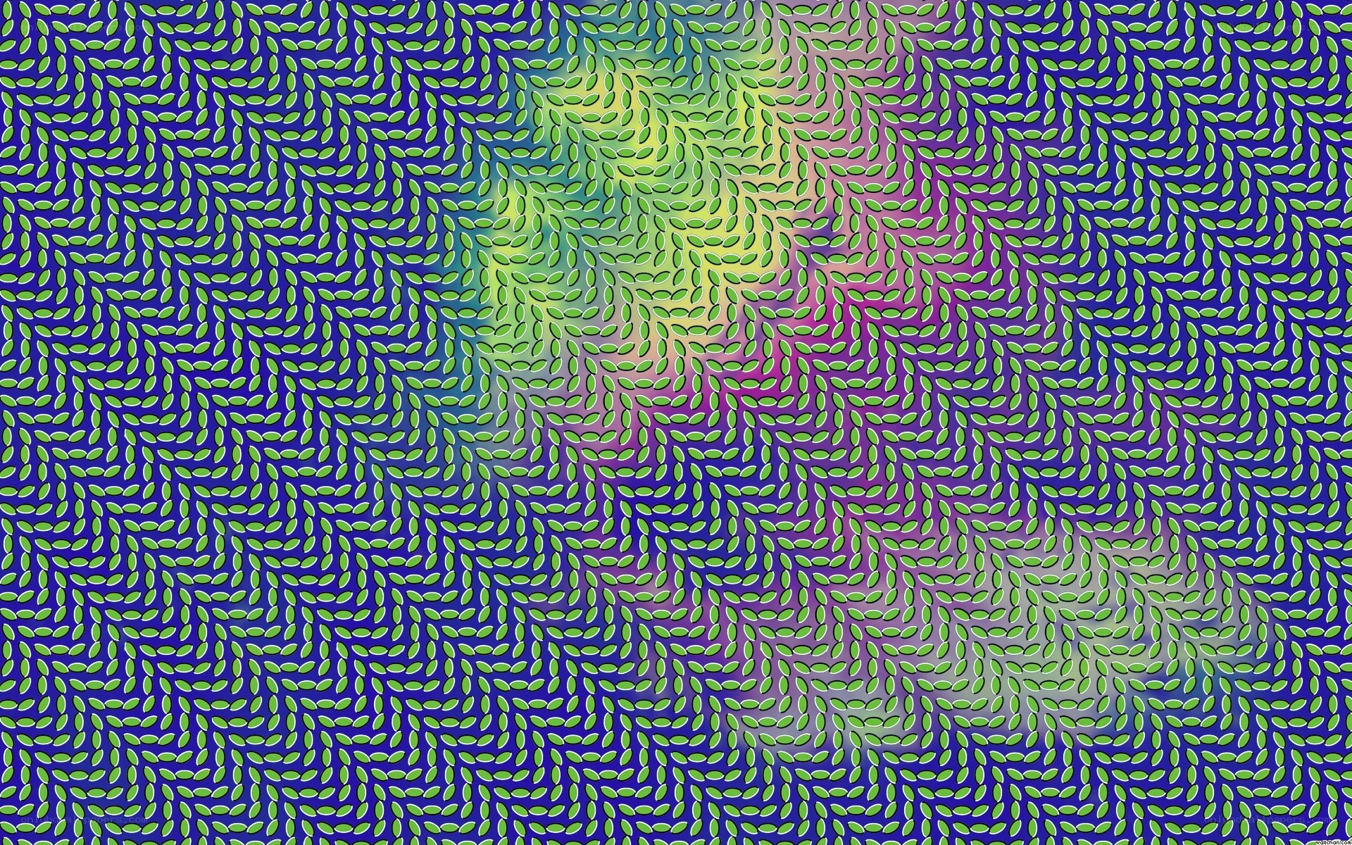 Colorful optical illusion pattern