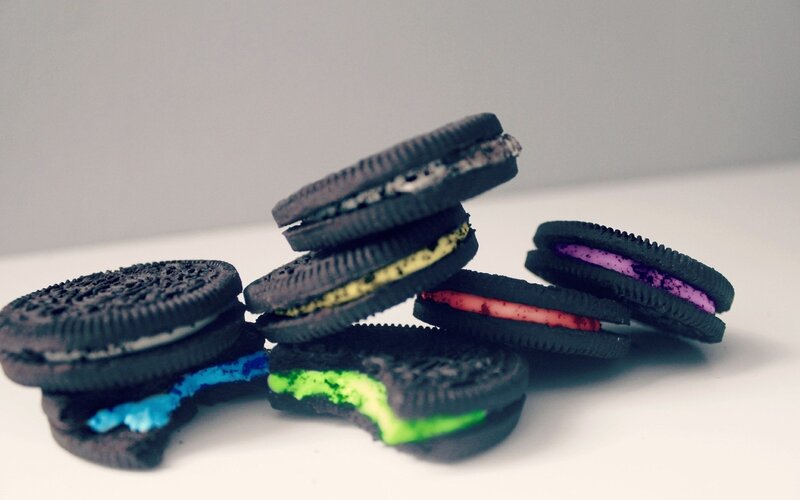 Colorful Oreo Cookies — Black