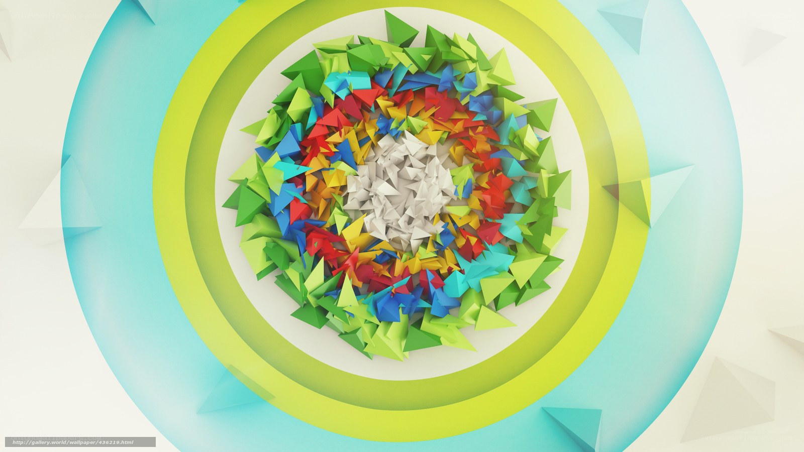 Colorful origami circle