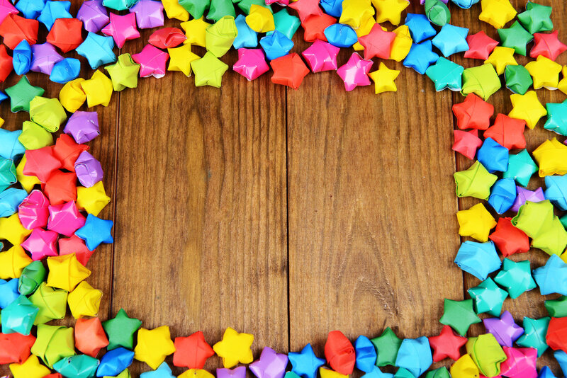 Colorful Origami Stars — Brown
