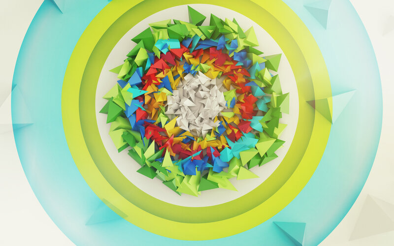 Colorful Origami Triangles