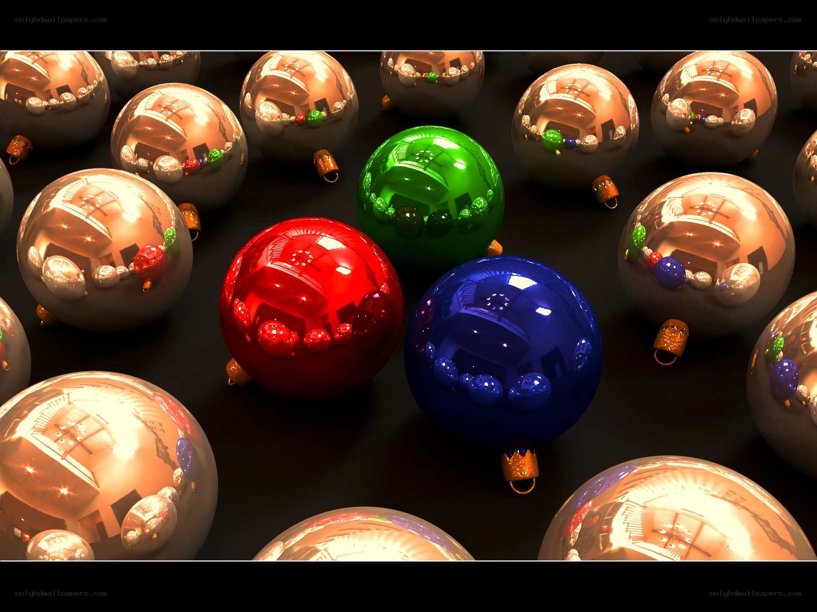 Colorful ornament balls