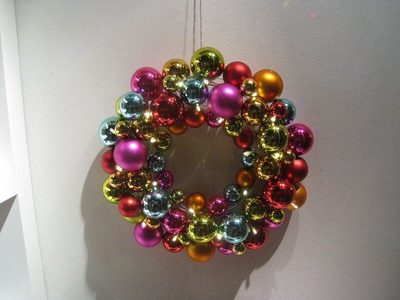 Colorful Ornament Wreath — Pink