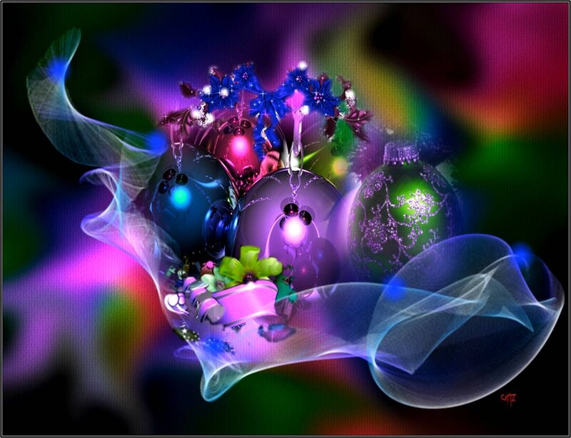 Colorful Ornaments and Flowers